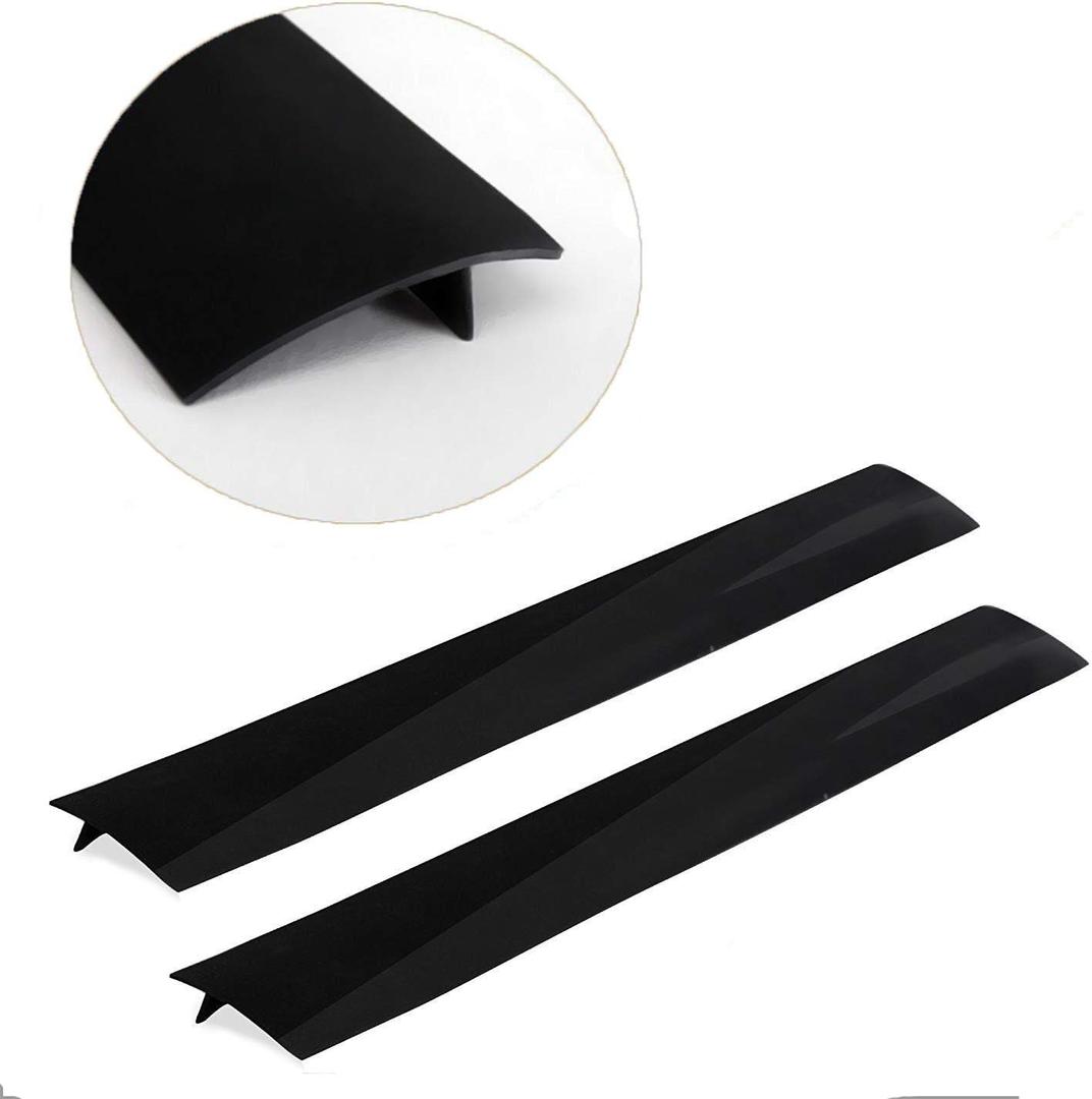 Silicone Kitchen Stove Gap Covers, Kitchen Counter Gap Anti-Slip Non-Tacky Filler Seals Spills Between Counter, Stovetop, Oven, Washer, Heat-ResistantSet of 2 (21 Inches, Black) 