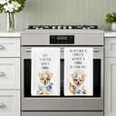 Funny Corgi Dog Kitchen Towels, Gifts for Corgi Lovers Dish Tea Towels, Dog Lover Gifts for Women Men Decorative Hand Towel for Kitchen, 16x24 Inch Set of 2