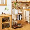 Crofy No Assembly Folding Bookshelf for Living Room, 4 Tier Gold Collapsible Book Shelf for Home Office, Portable Bookcase Storage Organizer