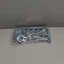 Clothes Drying Hanger with 32 Clips and Drip Foldable Hanging Rack 12.6"D x 12.6"W x 13.4"H (Light Blue)