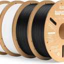 ELEGOO Rapid PETG Filament 1.75mm Black & White 4KG, High Speed 30-600mm/s 3D Printer Filament Dimensional Accuracy +/- 0.02 mm, 1kg Cardboard Spool(2.2lbs) Fits for Most FDM 3D Printers