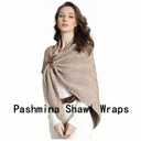 WaJuemy Pashmina Shawl Wraps for Women Cross Sweater Shawl and Wrap Cardigan Cape Knit Cashmere Front Poncho Shoulder Top Fashion Sweaters Scarf Wraps Cover Up(08 Ivory L) (Beige)