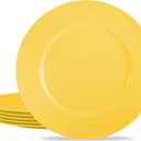 Calypso Basics by Reston Lloyd Melamine Dinner Plate, Set of 6, Lemon