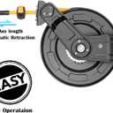 AIRZILLA Premium Steel Retractable Air Hose Reel With Dual Arm, 3/8"x65Ft Hybrid Polymer Hose, Heavy Duty Air Hose Reel included Auto Rewind Reel | Quick Air Coupler | Durable Double side Frame