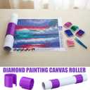 Tosstuki 2 Pcs Diamond Painting Canvas Roll Holder with Anti-Slip Mat Anti-roll Canvas Ring Organizer Diamond Kits for Adults DIY Painting Art Tool Accessories