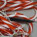 COOLWUFAN 12 Pack Christmas Candy Cane Pathway Markers, 22'' Candy Cane Christmas Decorations Pathway Lights Outdoor with 72 Warm Lights for Xmas Holiday Party Walkway Patio Garden Yard Lawn Decor