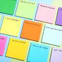 Zonon 24 Pieces Cool for School Sticky Notes 3 x 3 Inch Back to Classroom Theme Motivational Notepads Fun Positive Gifts for Teacher Nurse Coworkers Work Studying Supplies (Bright Style)