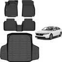 AIPOIL Floor Mats & Cargo Liner Set for 2023 2024 2025 2026 Honda Accord & Accord Hybrid All Weather Protection TPE Anti-Slip Automotive Full Set Custom Car Mats Accessories - Black