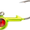 5 x NORTHLAND TACKLE Tungsten Short Shank JIG / 1.125" / 1/16 OZ/Metallic Chartreuse