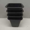 Simplify 6 Inch Bed Riser | Pack of 4 | Bed & Furniture Lifter Wheel Grooves | Under-Bed Storage | Bedroom & Dorm | Black