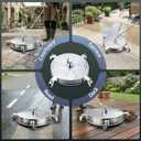 TOR 15" Pressure Washer Surface Cleaner with 4 Wheels, Surface Cleaner for Pressure Washer, 2 Extension Wands, 2 Replacement Nozzles, Power Washer Surface Cleaner for Concrete, Driveway