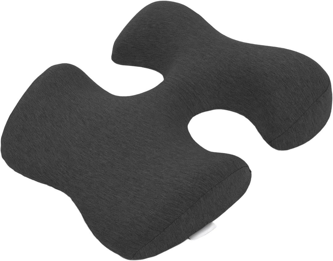 Memory Foam Bust Pillow, Memory Foam Chest Support Pillow, Prone Sleeping Pillow with Hollow Chest Design, Beauty Salon Use Chest Pillow, Home Use Chest Pillow (Dark Grey)