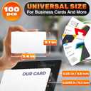 100 Pcs Metal Sublimation Blanks Double-Sided Sublimation Business Card Blanks for Printing of Logos, Nameplates, and Custom Gifts Smooth Finish Ultra-Thin Aluminum Alloy Cards in Pearl Color