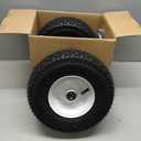 13x5.00-6 Rubber Lawn Mower Tire and Wheel, 2 Pcs Replacement 13x5-6nhs Riding Mowers Lawn Pneumatic Tire with Bearing Bore 3/4" & 5/8", 3" -4.5" Centered Hub