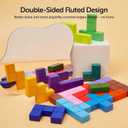 Dementia Products for Elderly -15 Wooden Tiles Matching Dementia Activities with 6 Pcs Picture Book Set for Seniors, Provide Memory Games for Alzheimer's Patients and Adults-Brain Exercise