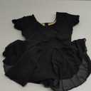  Ballet Leotards for Girls Toddler Dance Ballet Leotard with Skirt Ballerina Dresses Tutu Outfits Flutter Sleeve XL