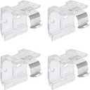 Aifeier ET 4 Pcs Cordless Shade Mounting Bracket with Metal Clips for 1" (25mm) for PVC Cordless Honeycomb Cellular and Pleated Shades Cordless Blinds Headrail Holder Clip