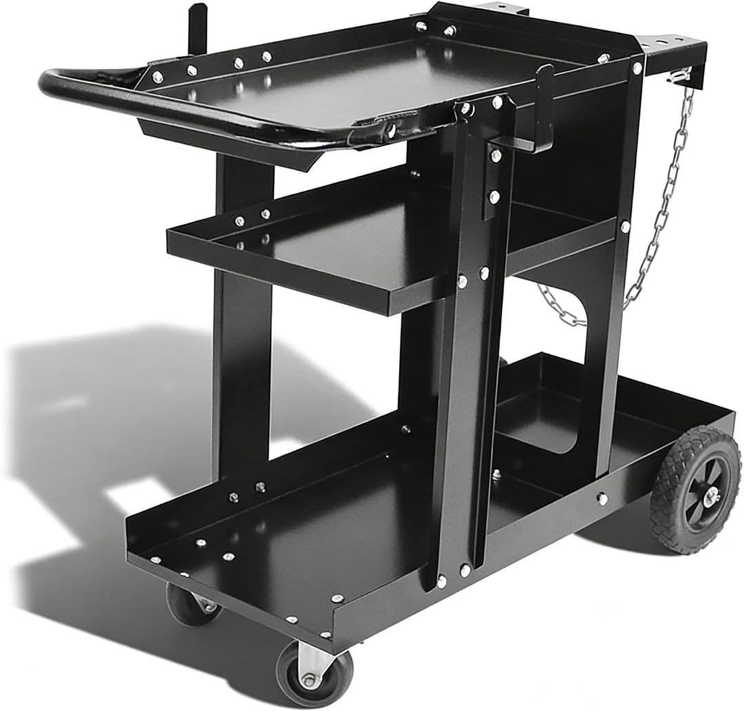 Welding Carts for Mig Welder Cart On Wheels Plasma Cutter Cart Mig Welding Cart with 400 Lbs Weight Capacity and 360 Swivel Wheels