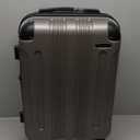 Rockland London Hardside Expandable Luggage with Spinner Wheels, Silver, Carry-On 20-Inch