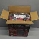 Comfort Zone 1500W Portable Electric Space Heater with Fan  Ceramic Utility Heater with Adjustable Thermostat, 3 Modes, Foldable Handle & Tip-Over Protection  Red