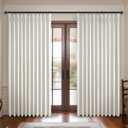 Blackout Curtains 70 Inches Total 140 width Extra Wide Pinch Pleated Long Curtain for Living Room, Cream Natural Linen Viral Curtain Room Darkening Insulated Windows Drapes (70"Wx102"Lx 2Panels)