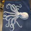 HIWX Coastal Pillow Covers, Nautical Pillow Covers, Nautical Coastal Octopus Pillows Decorative Pillowcase Throw Pillow Cover 18 x 18, Ocean Beach Octopus for Sofa Bed Room Home Decor Set of 2