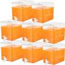 Domensi 8 Pack 2 Gallon Drink Dispenser for Fridge with Spigot Water Dispenser Leak Proof Lids Filter Screen Beverage Juice Container Sealed Plastic Lemonade Milk Cold Hot Drink Tea Jug for Party