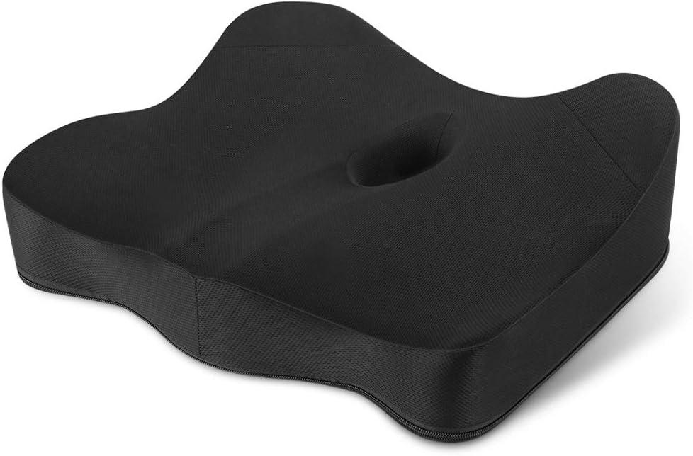 Seat Cushion & Lumbar Support Pillow Set for Office Chair