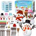 AuroTops 12 Pack Christmas Crafts for Kids,DIY Snowman Kit,Build a Snowman Kit,Modeling Clay Craft Kits for Kids,Christmas Stocking Stuffers Holiday Party Decoration Gifts Bulk