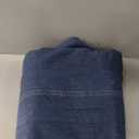 CHARTOU Women's Retro Elastic High Waist Frayed A-Line Maxi Denim Skirt with Pockets (X-Large, Dark Blue)