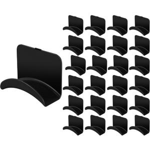 Headphone Wall Hangers Adhesive Gaming Headset Holder Hooks for Wall Mount Strong Universal Stand Hooks for Most Headphone Controller, Hat, Baseball Caps, Door, Closet(Black,30 Pcs)