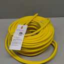 POWGRN 100 ft 12/3 Outdoor Extension Cord Waterproof Heavy Duty with Lighted Indicator End 12 Gauge 3 Prong, Flexible Cold-Resistant Long Power Cord Outside, 15Amp 1875W SJTW Yellow ETL Listed