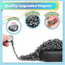 Dilabnba 550PCS Ferrite Putty Fidget Toys for Adults with 2 Magnet Stones, Ferrite Putty Beads, Magnetic Desk Toys for Office Focus, Creative Sensory Play & DIY Gifts (Black)