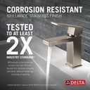 Delta Modern Brushed Nickel Bathroom Faucet 1 Hole, Single Hole Bathroom Sink Faucet for Vanity, Metal Push-Pop Drain Assembly, Stainless 567LF-SSPP