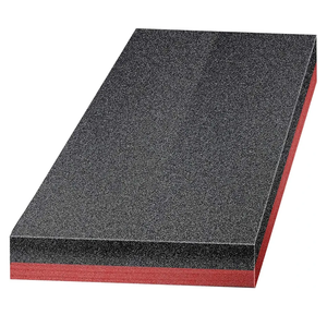 54 x 16 x 2 Inch Customizable Polyethylene Foam Inserts for Box Cases, Polyurethane Foam Sheet, Black Red Thick Padding for Toolbox Storage Organization Crafts