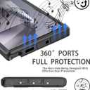 for Samsung Galaxy S24 Ultra Case,Shockproof Dropproof Dustproof Galaxy S24 Ultra Case,Heavy Duty Protection Samsung S24 Ultra Case 6.8 Inch (Black)