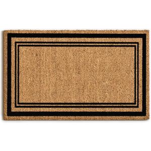 Natural Coco Coir Welcome Mat Outdoor with Heavy Duty Backing, 17" x 30" Non-Slip Coconut Door Mat Outside Entrance, Easy Clean Front Door Mat for Entry, Porch, Patio, Garden, Garage, Mudroom