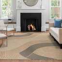 Syalife Easy Jute Rug, Washable 6x9 Area Rug for Living Room Modern Farmhouse