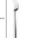 Alata Cube 8-Piece Forged Stainless Steel Dinner Forks, Mirror Finish, Dishwasher Safe