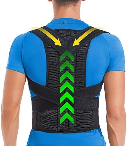 DIANMEI Back Brace Posture Corrector for Women and Men, Back Braces for Upper and Lower Back Pain Relief, Adjustable and Fully Back Support Improve Posture and Lumbar Support (S 30"-35.5" Waist)