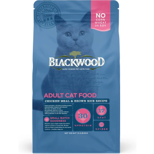 Blackwood Pet Food 075492885022 Chicken Meal & Rice Recipe Adult Dry Cat Food, 4Lbs
