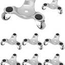 QWORK 8 pcs 6" Steel Tri-Dolly, 200 lbs Load Capacity, Great for Moving Furniture & Appliances