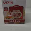 Jucoan 2.3 Quart Vintage Enamel Tea Kettle, Whistling Tea Kettle for Stove Top, Floral Enamel on Steel Teakettle Teapot for Home Kitchen Camping, Gift for Wedding Housewarming Thanksgiving Christmas