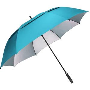 G4Free 54 Inch Extra Large Windproof Golf Umbrella UV Protection Automatic Open Double Canopy Vented Sun Rain Stick Umbrella
