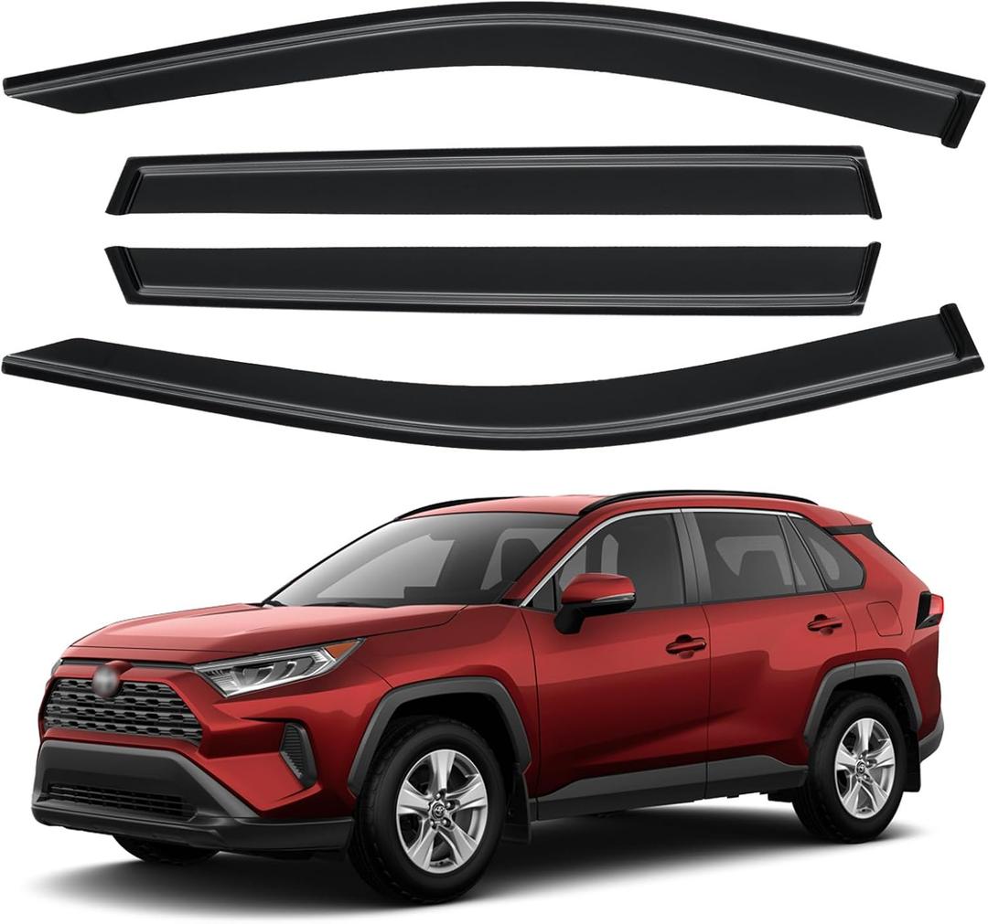 Window Visors Rain Guards Shield for 2019-2025 Toyota RAV4, Out-Channel Window Vent Wind Deflectors Visors Shades for 19-25 RAV4