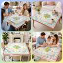 Floral American Mahjong Mat for Table 33" Rolled Packaging, Large
