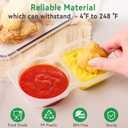 2 x 20 Pack 4.5 oz Snack Pack Containers with Lids, 2 Compartment Snack Boxes Small Plastic Portion Control Condiment Container for Dipping Sauce, Travel Snacks, Lunch