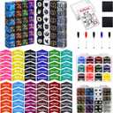 165PCS 12mm MTG Dice & Keyword Tokens & Dry Erase Tokens Set, Life Counters Dice Icon Abilities Dice with Reusable Double Sided Blank Cards Compatible with Magic The Gatering TCG Card Game Accessories