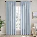 MIULEE Light Blue Privacy Sheer Curtains that Let Light in 84 Inches Long Non-See-Through Semi Sheer Curtain Light Filtering Window Curtains Drapes for Living Room Bedroom 2 Panels Set 42 X 84