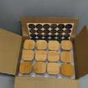 6oz Glass Spice Jars with Bamboo Lid and Label, 12 Pack Square Glass Container, Small Food Storage Containers for Kitchen, Clear Empty Seasoning Jar for Sugar, Salt, Coffee Bean, Herb, Borosilicate